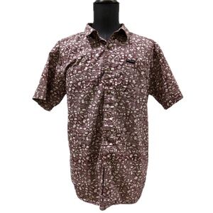 Columbia Men's XL Casual Short Sleeve Shirt All Over Camping Print